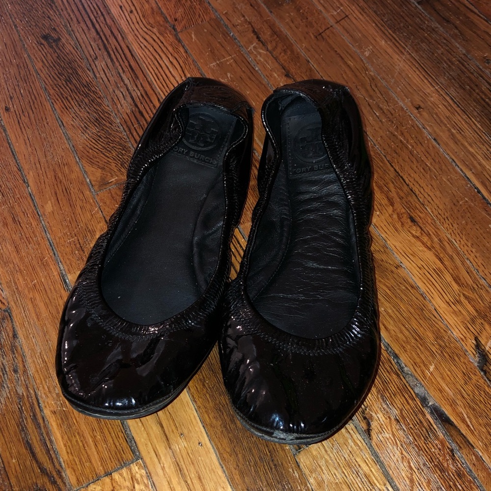 Tory Burch Black Patent Leather Ballet Flat